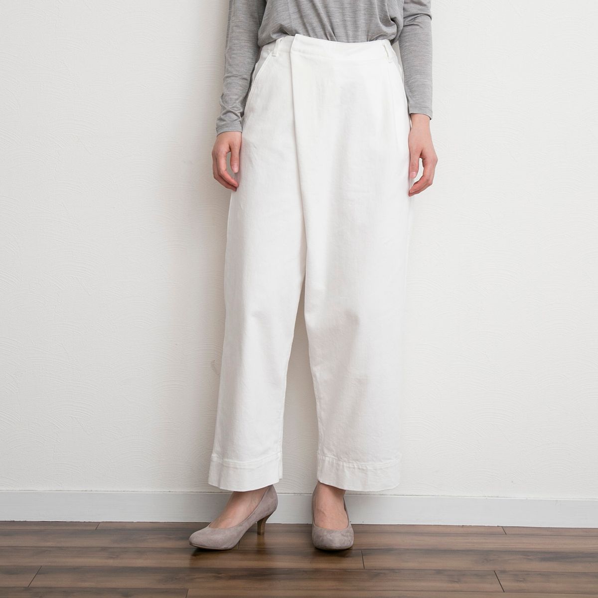 STELLA CIFFON/ラップ風デニムパンツ