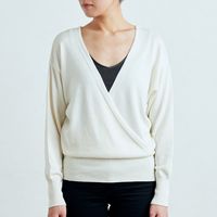 DRESS HERSELF/シルクコットンカシュクールニット