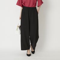 Kilka/洗えてシワになりにくいオールゴムワイドパンツ