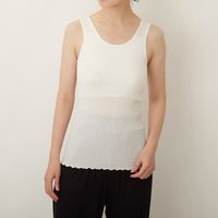 me./スーピマコットンリブ パッド付タンクトップ