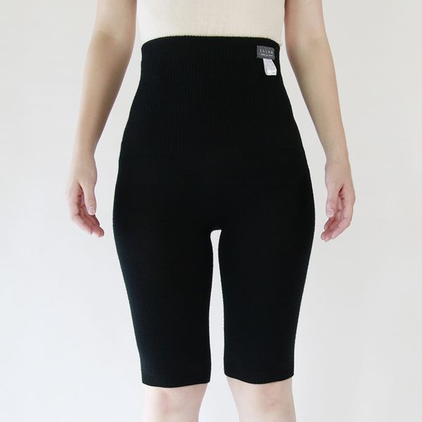 くらしきぬ/はらぱん 内絹外ウール腹巻パンツ ハーフ -腹巻+毛糸の