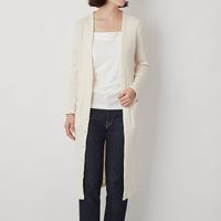 rolca/コットンテレコVネックロングカーディガン