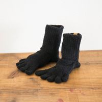 もこもこ5本指2重ソックスショート丈