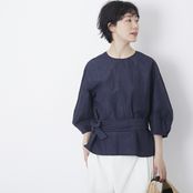 Kilka/2WAYシャーリングブラウス