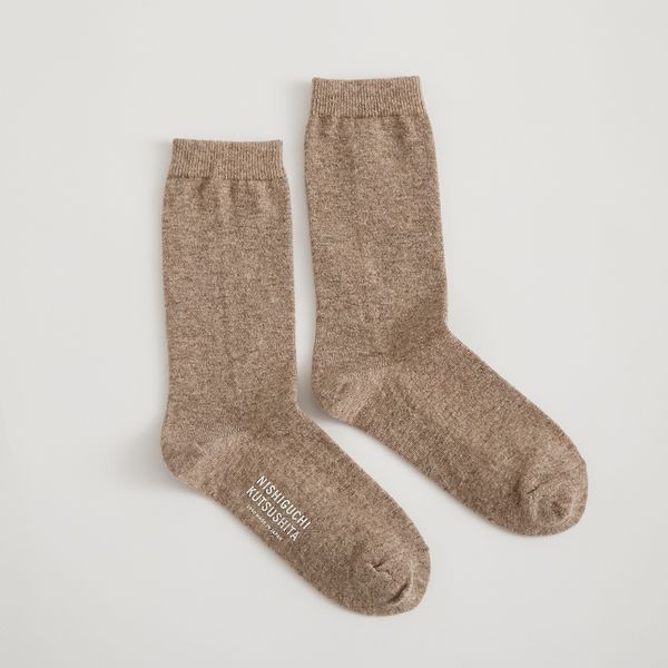 NISHIGUCHI KUTSUSHITA/カシミヤウールソックス