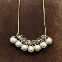 STELLA CIFFON/バイカラーコードロングネックレス