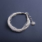 wanoiro/銀糸ブレスレット