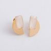 STELLA CIFFON/真鍮プレート半月アクリルイヤリング
