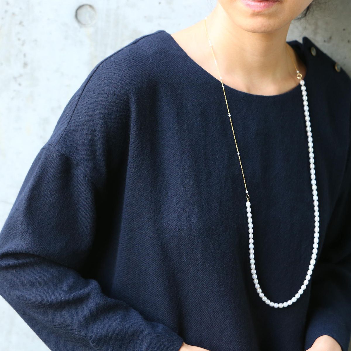 misa/two way pearl necklace