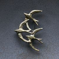 sasakihitomi/つばめのブローチ アンティークゴールド