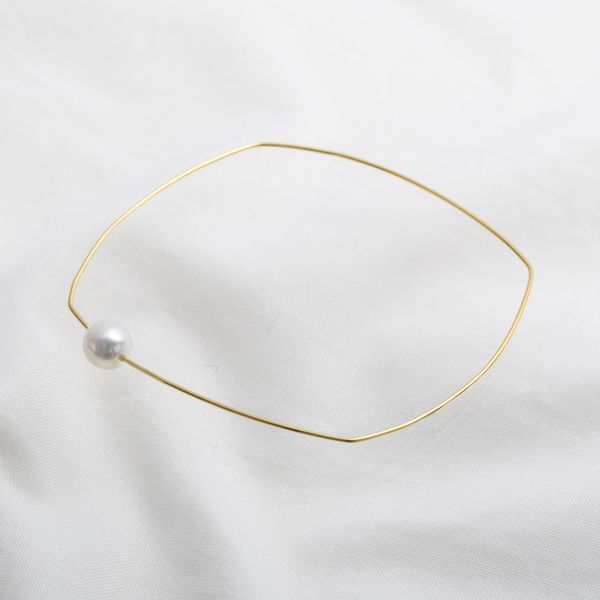 Sea Dew/gold line スクエアバングル