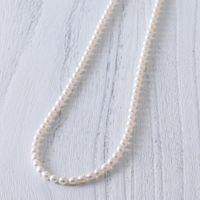 misa/淡水パールロングネックレス ホワイト