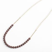 STELLA CIFFON/カラーパールロングネックレス