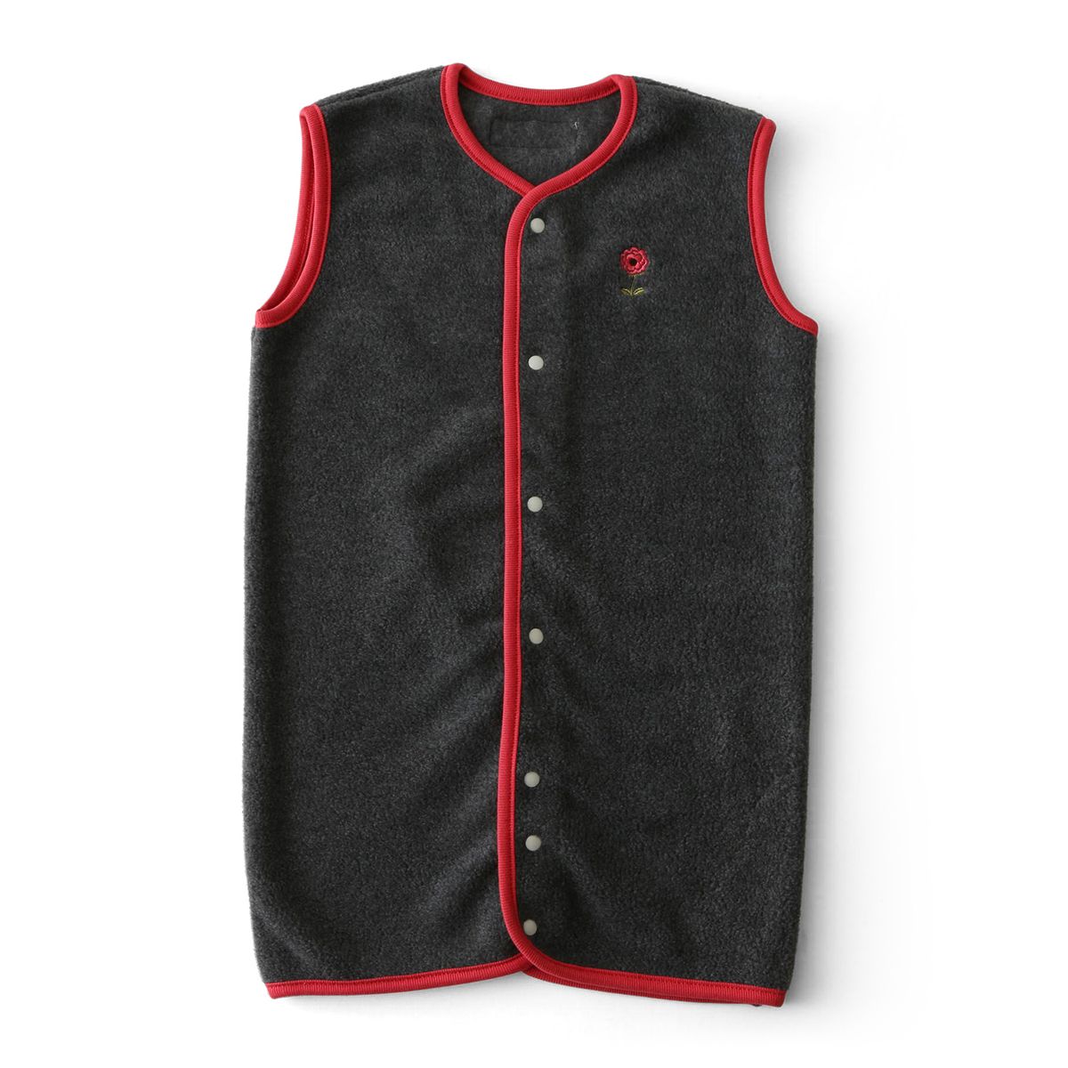 kukka ja puu/フリーススリーパー 50-70 グレー×コーラル