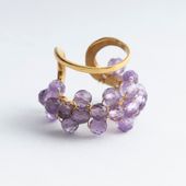 PLAFU/bloom gems earcuff　アメシスト