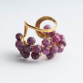 PLAFU/bloom gems earcuff　ルビー