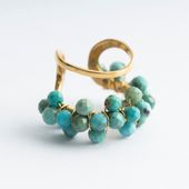 PLAFU/bloom gems earcuff　ターコイズ