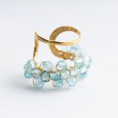 PLAFU/bloom gems earcuff　ブルートパーズ