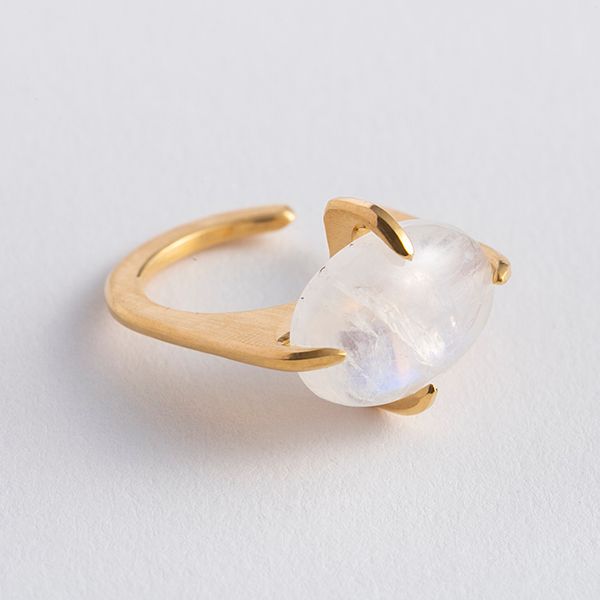 Nando Jewelry/ゴールドイヤーカフ  L　レインボームーンストーン