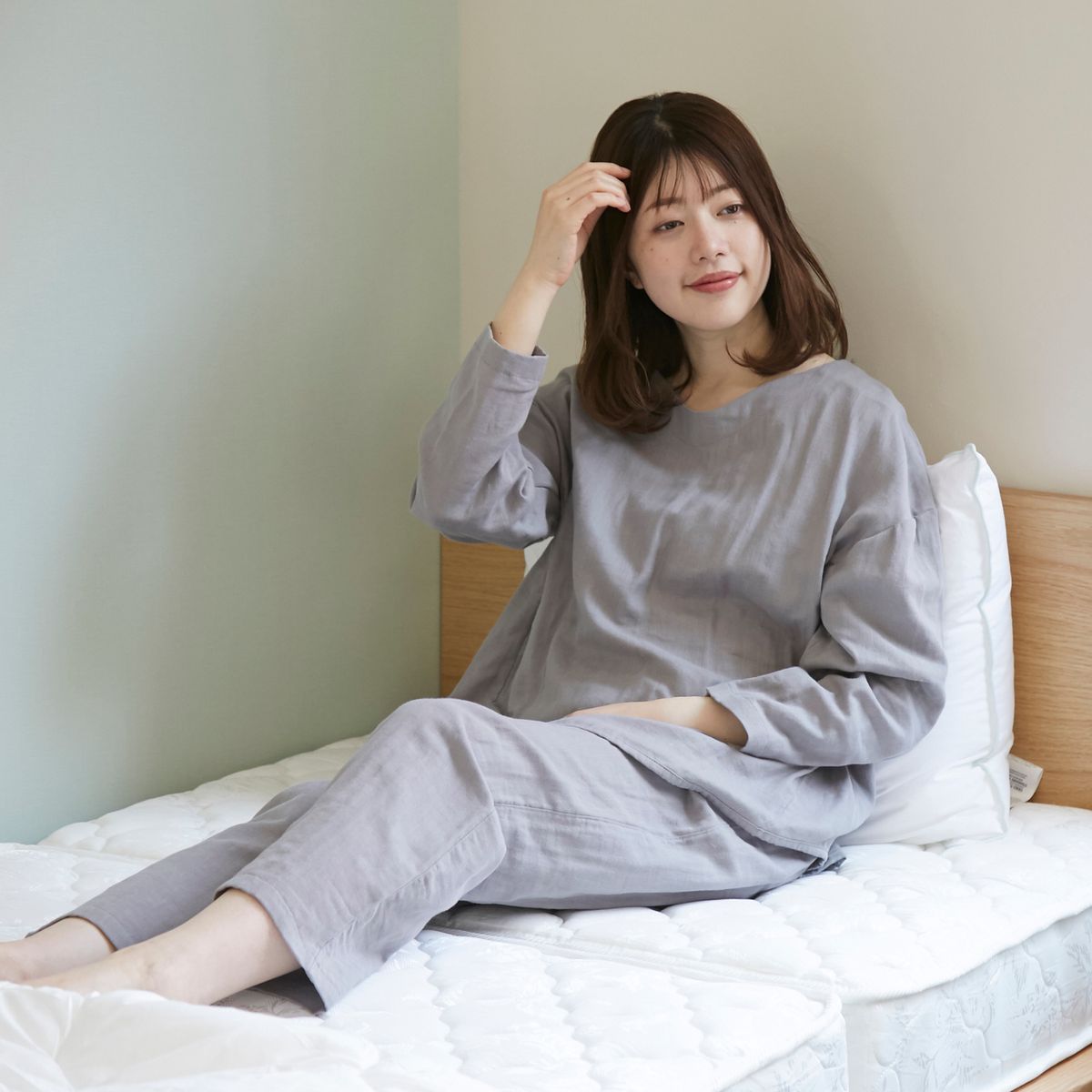 kinel/軽くて動きやすい和晒ガーゼパジャマ