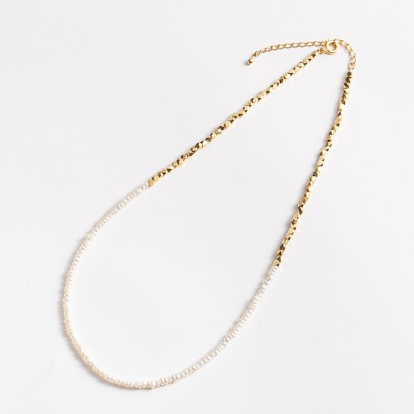 ボタンバロックパール ネックレス