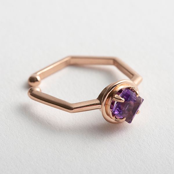 AcuteAccent/perfume bottle series イヤーカフ　アメシスト