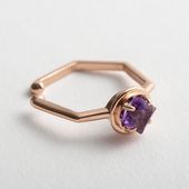 AcuteAccent/perfume bottle series イヤーカフ　アメシスト