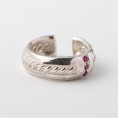 Philliamm/center-split twist cuff ルビー