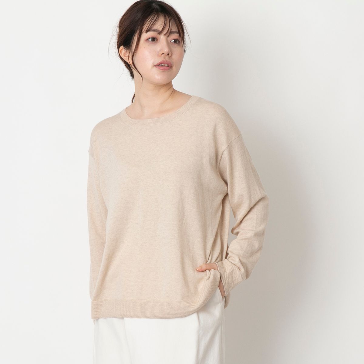 TUTIE./コットンカシミヤウールニットプルオーバー