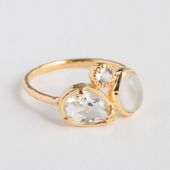 La mascotte/3石ピンキーリング ムーンストーン