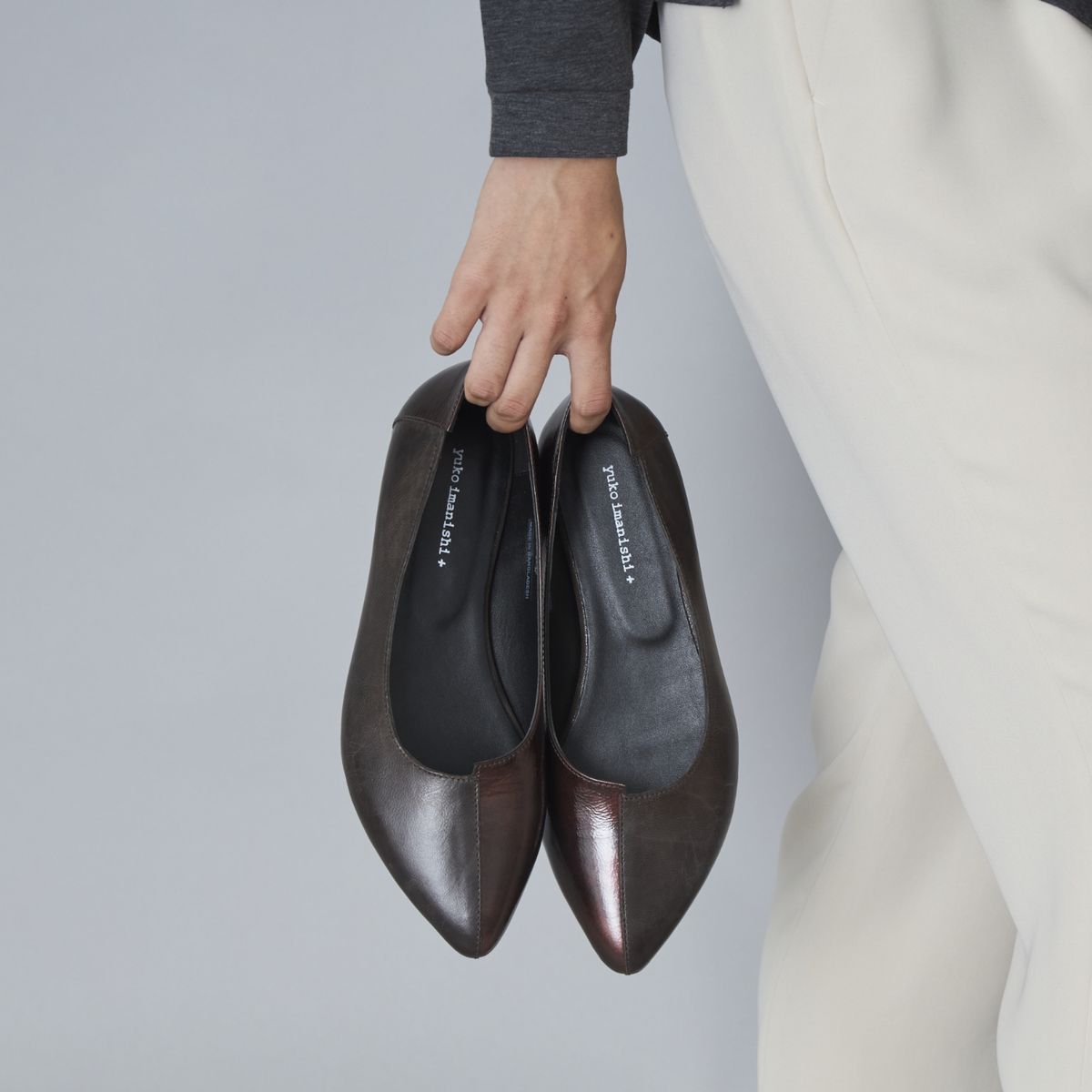 yuko imanishi+/ダブルフェイスフラットシューズ YOSHI