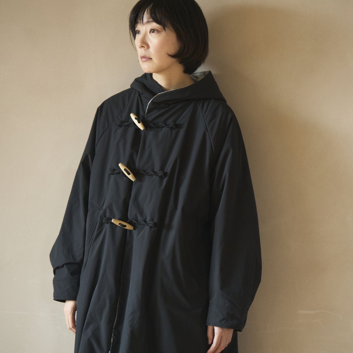 NARU/トラディショナルチェックダッフル パデットコート