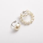 STELLA CIFFON/2個セットのパールのイヤーカフ