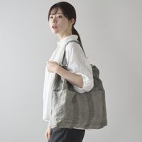 charm/リネンシャーリングバッグ　XL