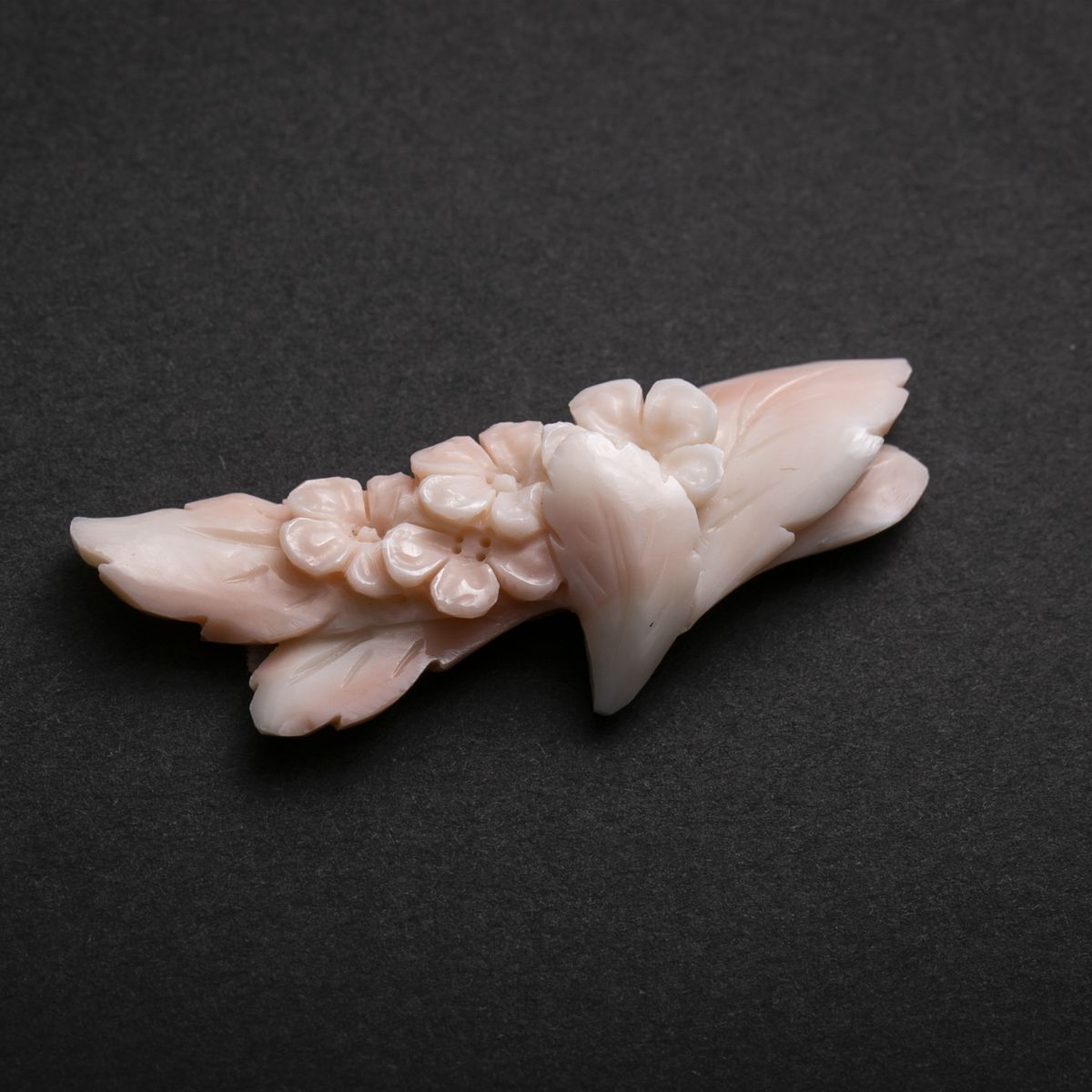 高知の珊瑚ブローチ小　さくら草B