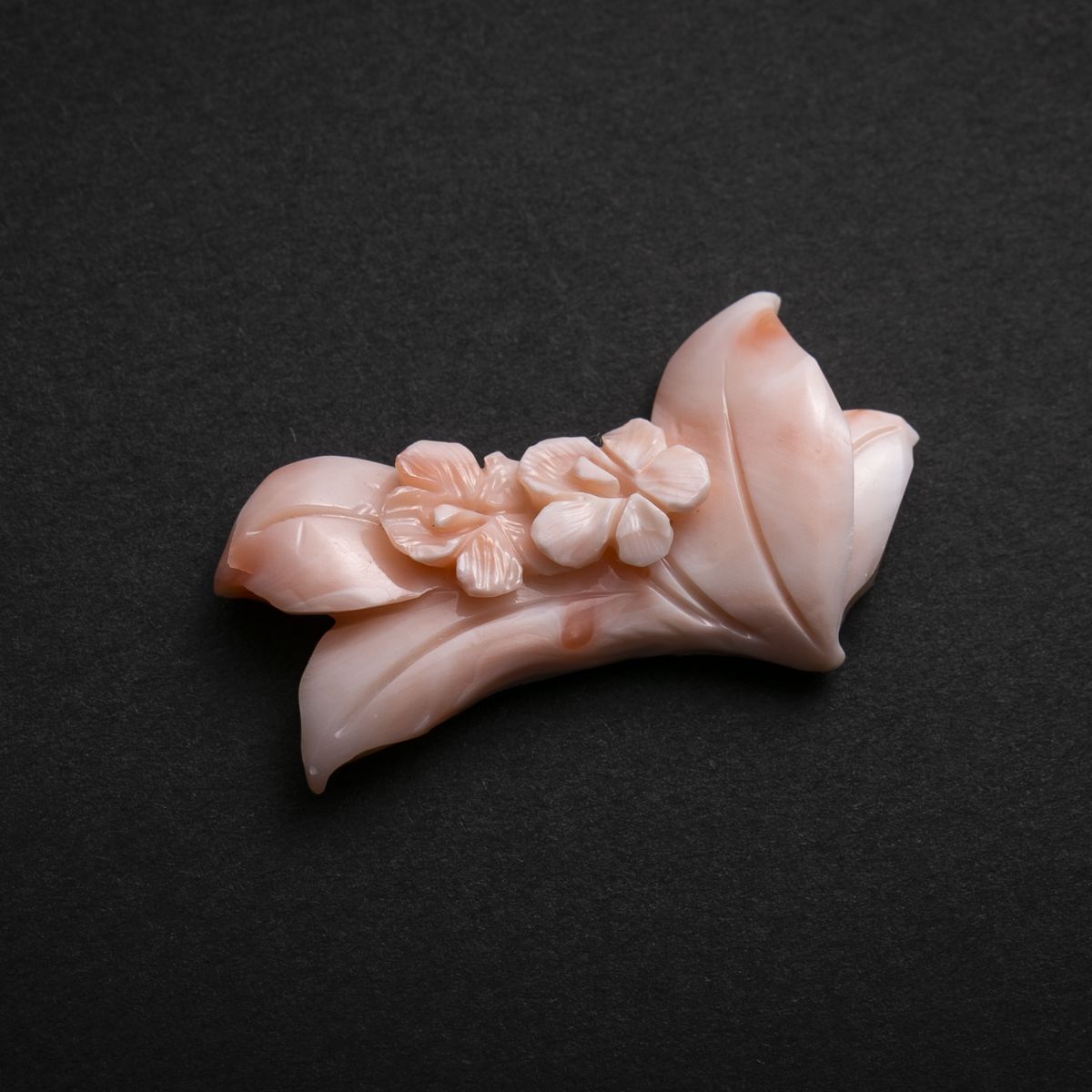 高知の珊瑚ブローチ小　さくら草C