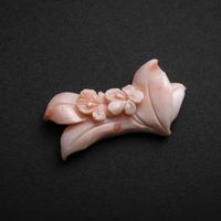 高知の珊瑚ブローチ小　さくら草C