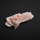 高知の珊瑚ブローチ小　さくら草E