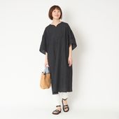 Kilka/軽くてすぐ乾くシャーリングワンピース