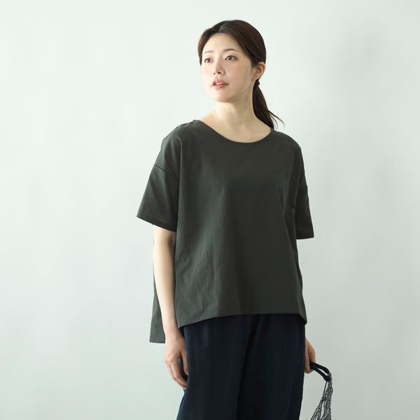 スタイルストアの高島ちぢみ 5分袖プルオーバー -涼しくて軽い高島