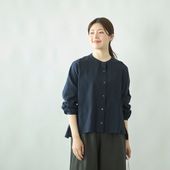 スタイルストアの高島ちぢみ 袖丈調整できる長袖ブラウス