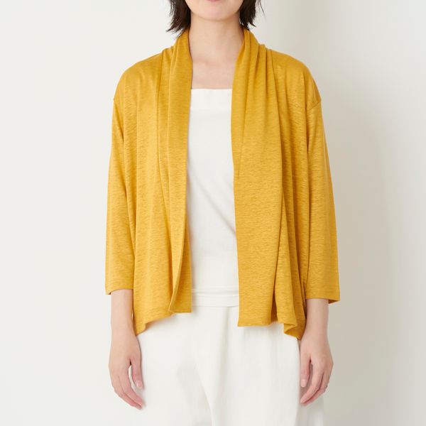 DAYS/リネンショールカラーカーディガン -【当店限定】顔回りが明るく