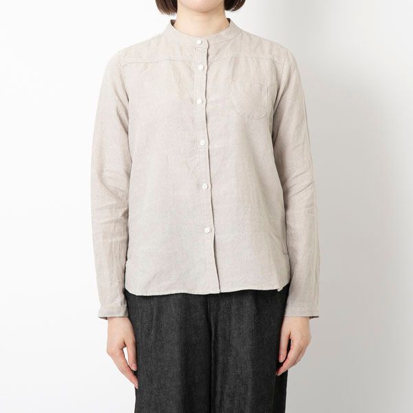 rolca/フレンチリネンスタンドカラーシャツ -10年後でも美しい、永遠の
