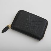 クロコ型押し＆スムース　カードケース