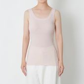 丸福ガーゼ/カップ付無地タンクトップ