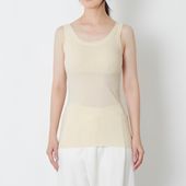 丸福ガーゼ/カップ付無地タンクトップ