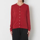 ao/なめらか天竺クルーネックカーディガン