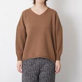 n.o.f.l/アルパカウールVネックプルオーバー