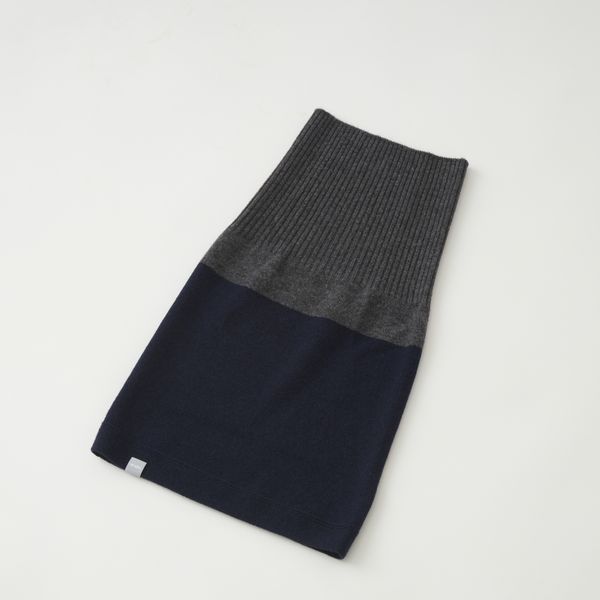 el alto/バイカラーカシミヤネックウォーマー -くたっとせずに首に沿う