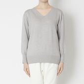 DRESS HERSELF/シルクコットンVネックニット